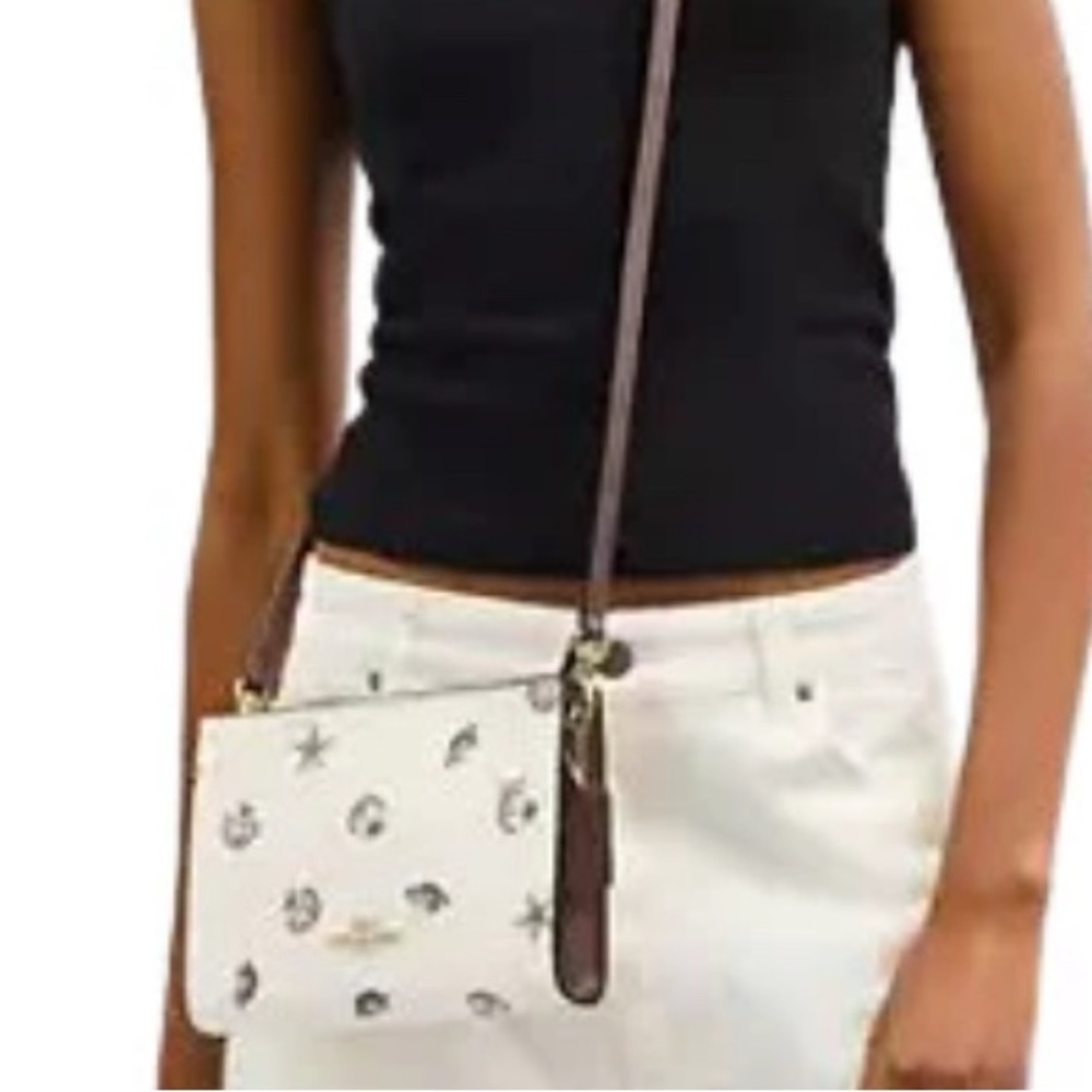Coach crossbody style CBM42 cream & maple seashell clutch NWT - Picture 2 of 6